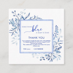 Blue Wildflower Something Blue Thank You Enclosure Card