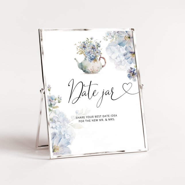 Blue Wildflowers bridal date night ideas Date jar Poster (Creator Uploaded)