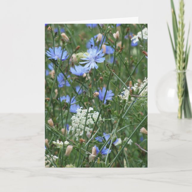 Blue Wildflowers Card (Front)