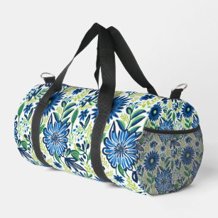 Blue Wildflowers  Duffle Bag