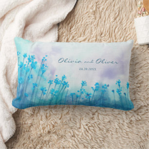 Blue Wildflowers Lumbar Cushion