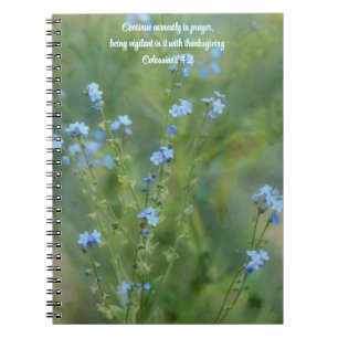 Blue Wildflowers Meadow Flower Art Prayer Journal