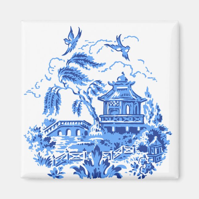 Blue Willow China Design Magnet v2 (Front)
