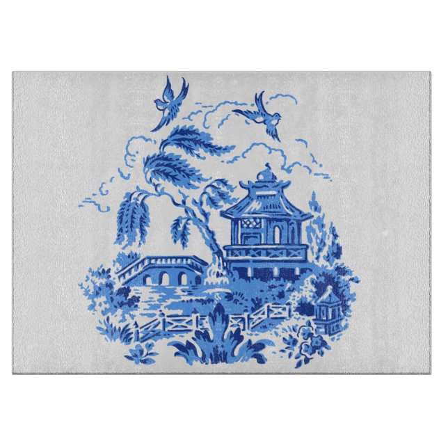 Blue Willow Cutting Board (Front)