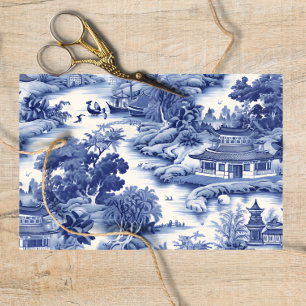 Blue Willow Decoupage  Tissue Paper