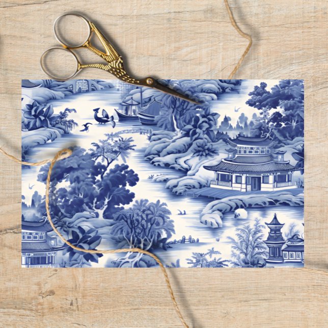 Blue Willow Decoupage  Tissue Paper (Creator Uploaded)