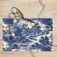 Blue Willow Decoupage Vintage