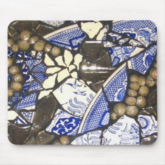 Blue Willow Mosaic mouse pad (Front)