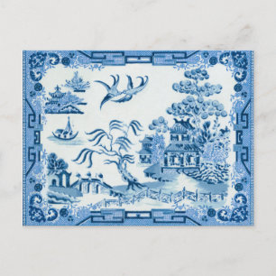 Blue Willow Poatcard Postcard