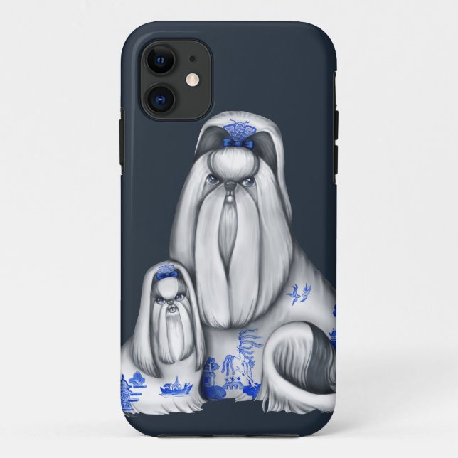 Blue Willow Shih Tzus iPhone 5 Case (Back)