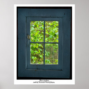 Blue window poster