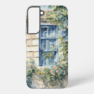 Blue Window Stone Wall Cottage Vines Samsung Galaxy Case
