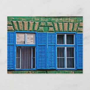 Blue windows postcard