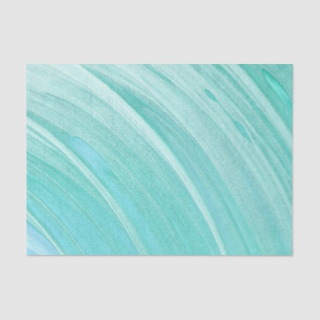 Blue Windswept Paint Tissue Paper (Front)