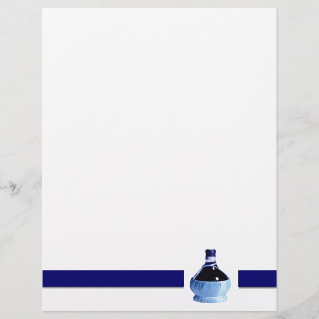 Blue Wine Bottle Flyer (Front)