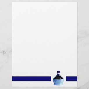 Blue Wine Bottle Letterhead