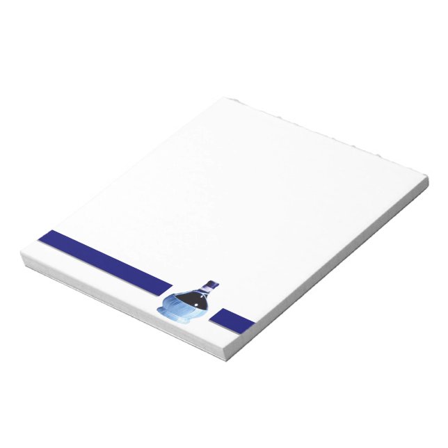Blue Wine Bottle Notepad (Rotated)