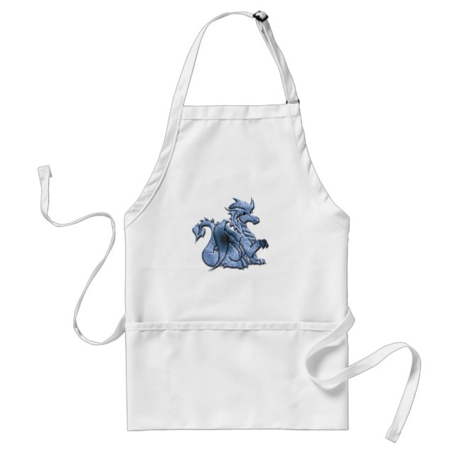 Blue Winged Dragon Apron (Front)
