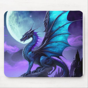 Blue Winged Dragon Mouse Pad
