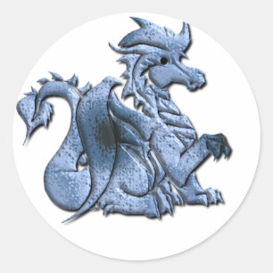 Blue Winged Dragon Sticker