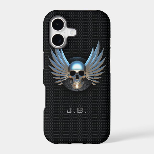 Blue Winged Skull iPhone 5 Case (Back)