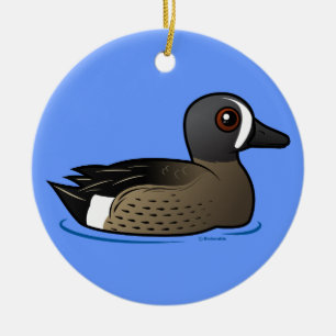 Blue-winged Teal Ceramic Ornament
