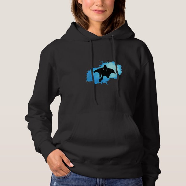 Blue Wingsuit Flying Hoodie (Front)