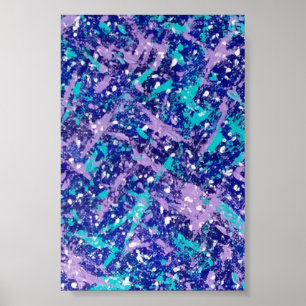 Blue Winter Abstract Canvas Print