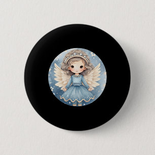 Blue Winter Accessories For Women Cute Christmas A 6 Cm Round Badge