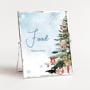 Blue Winter Baby It's Cold Outside Food Poster