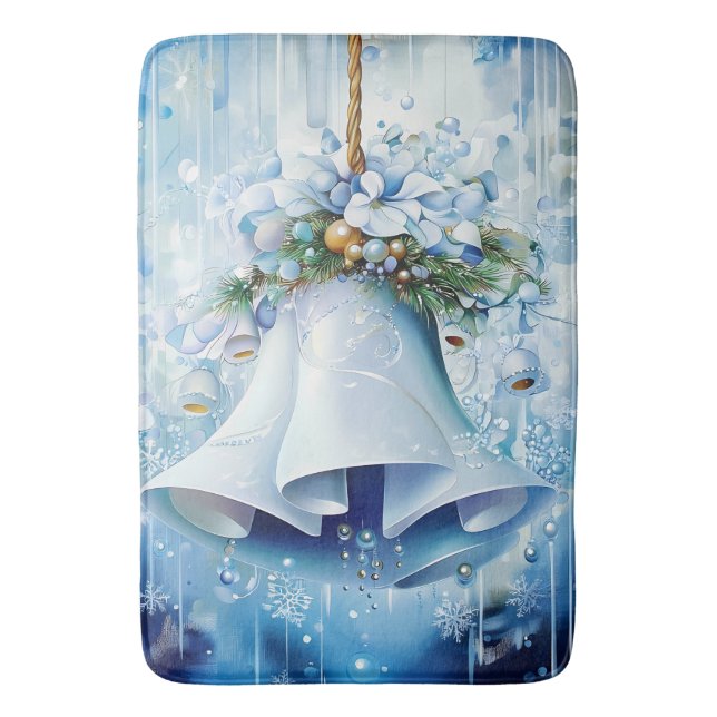 Blue Winter Bath Mat (Front Vertical)