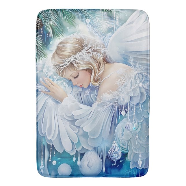 Blue Winter Bath Mat (Front Vertical)