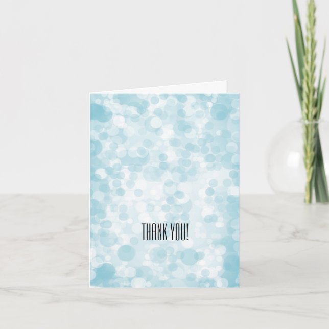 Blue Winter Bokeh Thank You (Front)