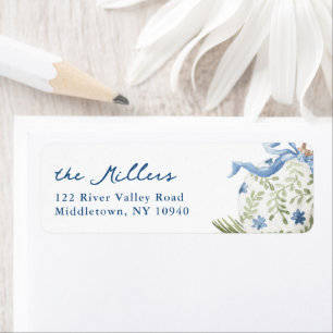 Blue Winter Christmas, Matching Return Address Label