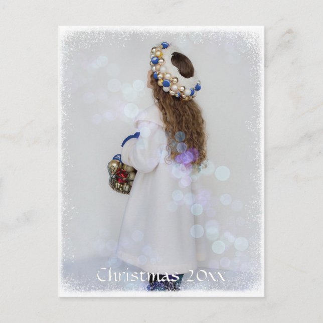 Blue Winter Christmas Postcard (Front)
