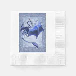 Blue Winter Dragon Nature Fantasy Art Napkin