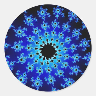 Blue Winter Eye Classic Round Sticker