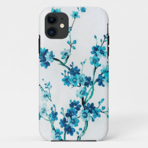 Blue Winter Floral Watercolor   Custom iPhone 11 Case