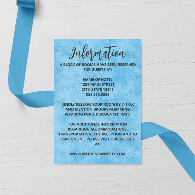 Blue Winter Frost Wedding Enclosure Card (Creator Uploaded)