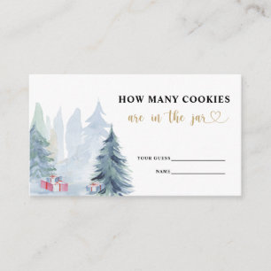 Blue winter guess how many COOKIES Enclosure Card