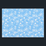 Blue Winter Holiday Snowflake Pattern Wrapping Paper Sheet<br><div class="desc">Blue Winter Holiday Snowflake Pattern</div>