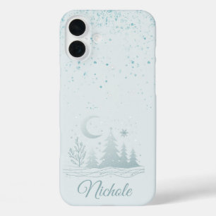 Blue Winter Night iPhone 16 Plus Case