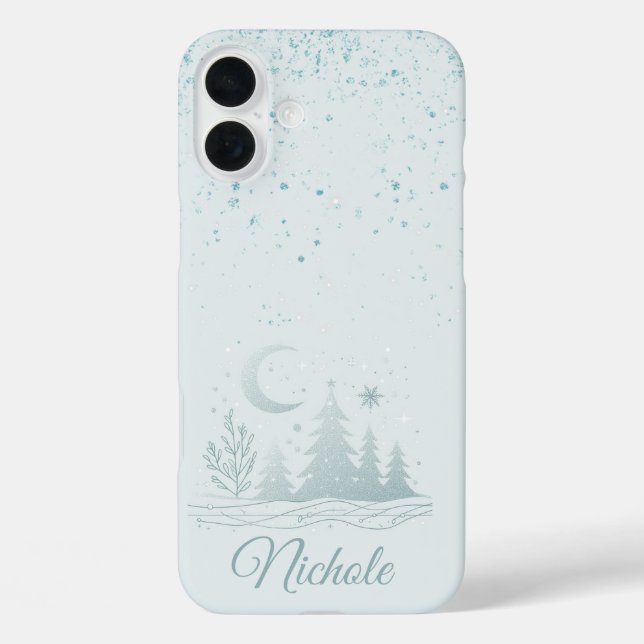 Blue Winter Night Case-Mate iPhone Case (Back)