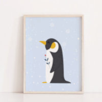Blue Winter | Penguin Arctic Animal Nursery Decor