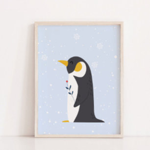 Blue Winter   Penguin Arctic Animal Nursery Decor