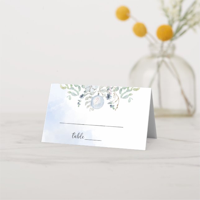 Blue Winter place card (Front)