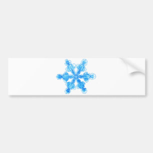 Blue Winter Snowflake Bumper Sticker