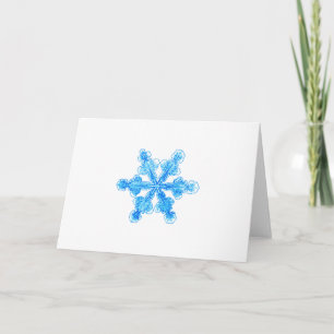 Blue Winter Snowflake Card