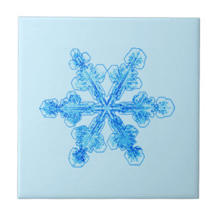 Blue Winter Snowflake Ceramic Tile