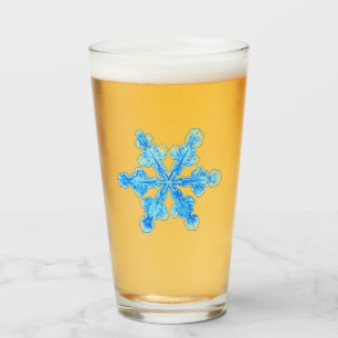 Blue Winter Snowflake Glass
